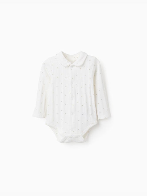 Body in cotone a manica lunga con motivo a cuore - Kiabi