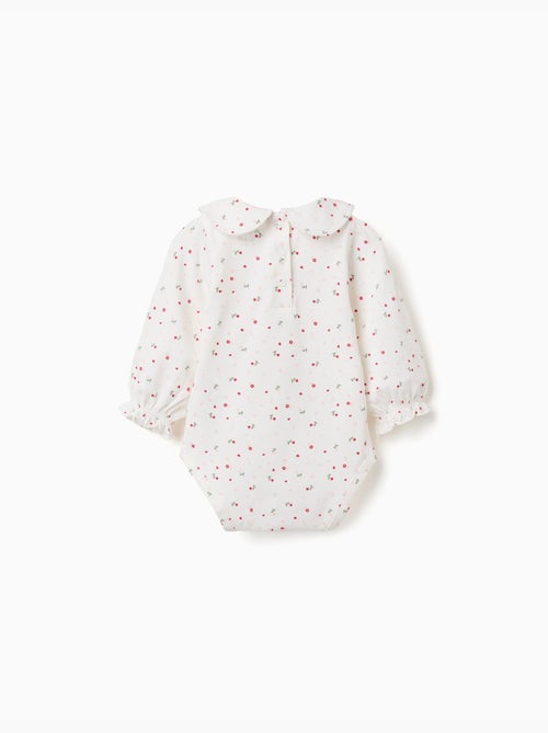 Body in cotone a manica lunga con motivo floreale - Kiabi Body in cotone a manica lunga con motivo floreale - Kiabi