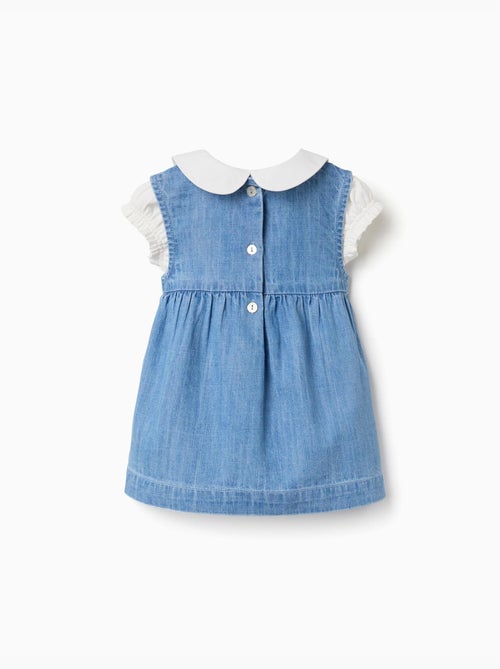 Body in cotone + abito in denim senza maniche - Kiabi