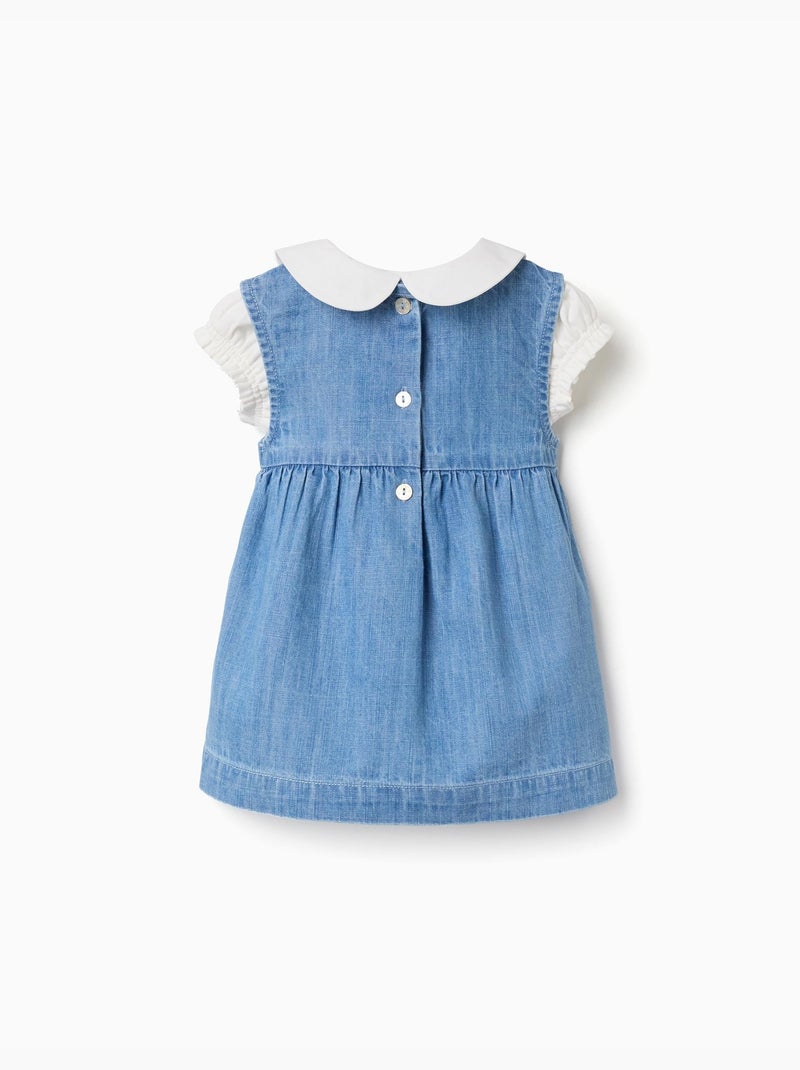 Body in cotone + abito in denim senza maniche Blu Blu - Kiabi
