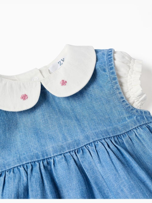 Body in cotone + abito in denim senza maniche - Kiabi