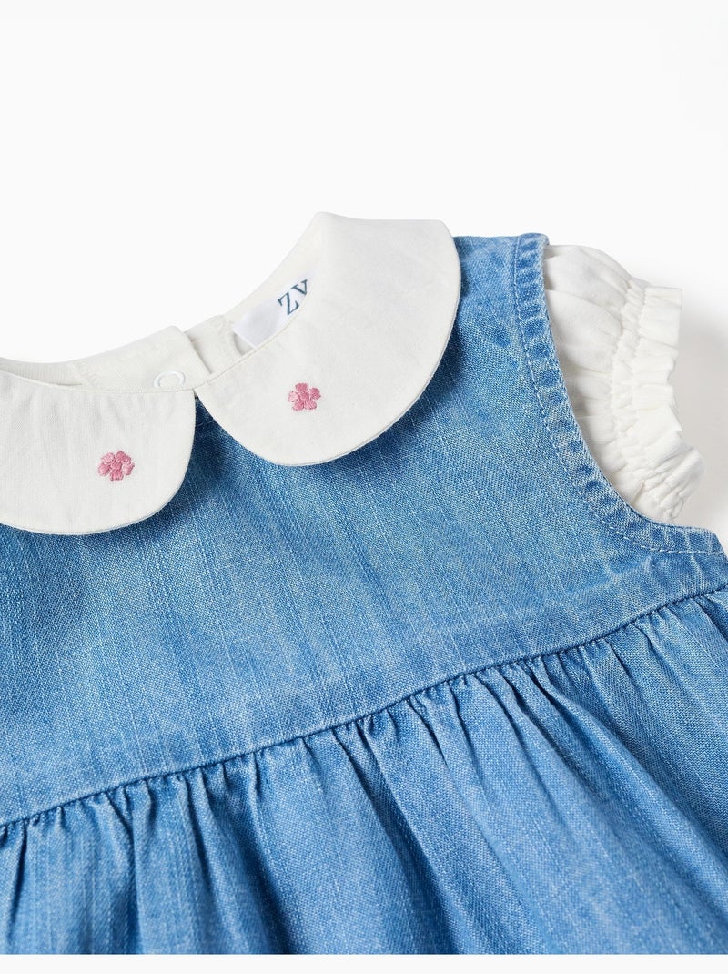Body in cotone + abito in denim senza maniche Blu Blu - Kiabi