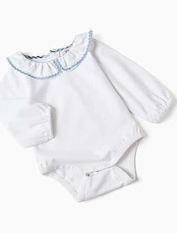 Body in cotone + bloomers a quadri b&s