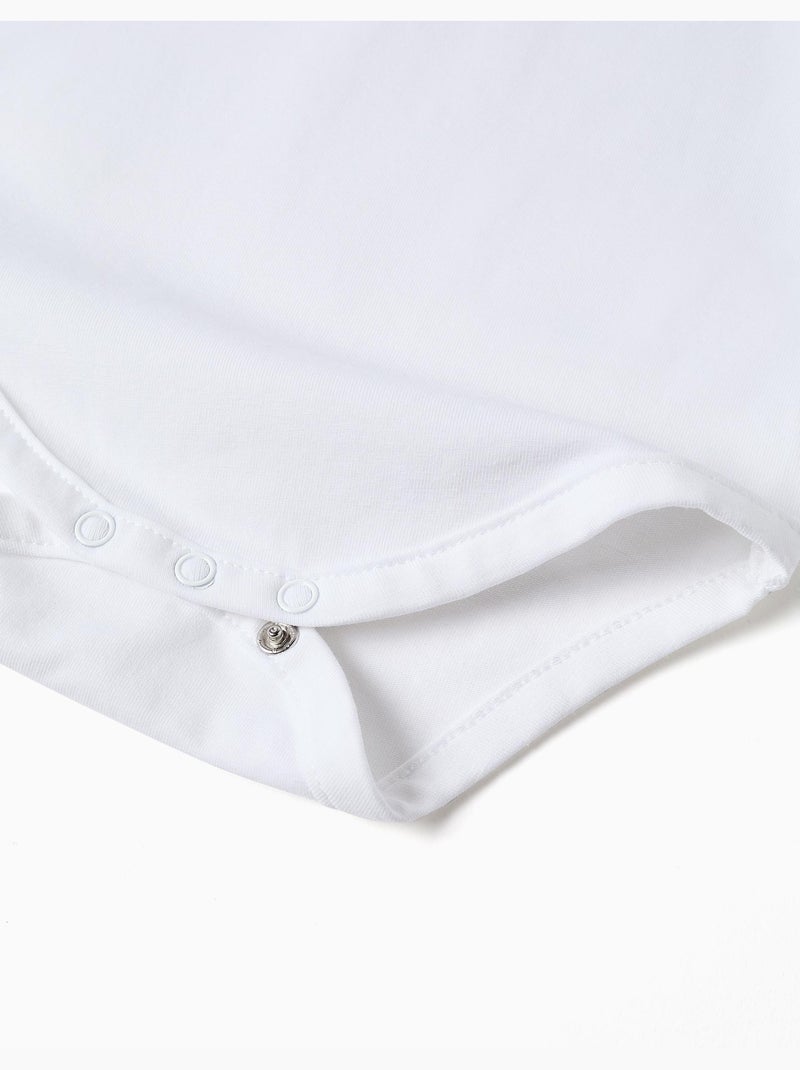 Body in cotone con colletto Peter Pan Bianco - Kiabi