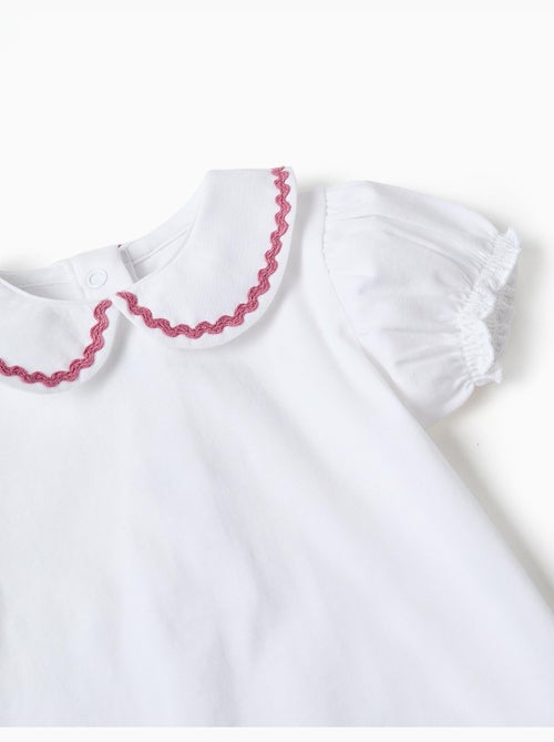 Body in cotone con colletto Peter Pan - Kiabi