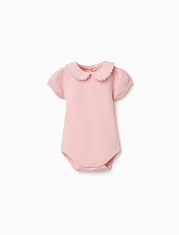 Body in cotone con colletto Peter Pan