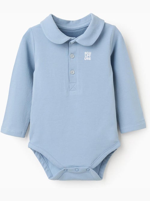 Body in cotone con stampa sul petto, a manica lunga - Kiabi