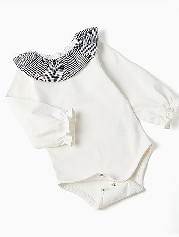 Body in cotone e bloomers a quadretti