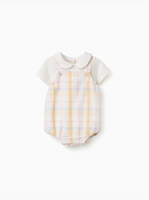 Body in cotone + pagliaccetto a quadri B&S - Kiabi Body in cotone + pagliaccetto a quadri B&S - Kiabi