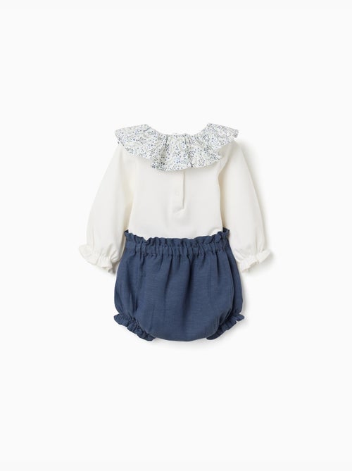 Body in cotone + pantaloncini con volant You&Me - Kiabi