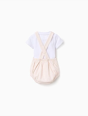 Body in cotone + tuta a righe