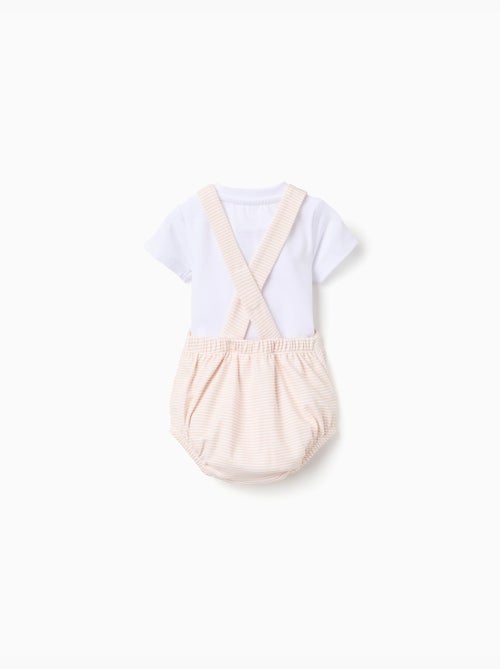 Body in cotone + tuta a righe - Kiabi