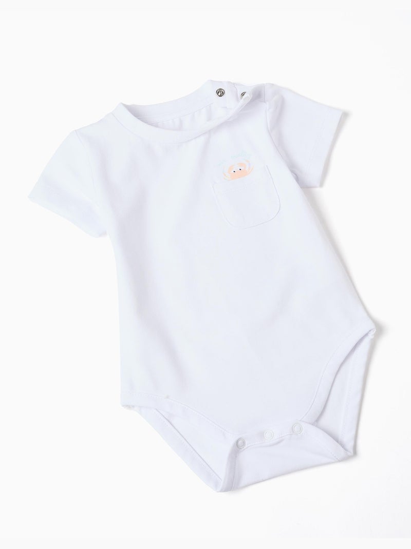 Body in cotone + tuta a righe Bianco - Kiabi