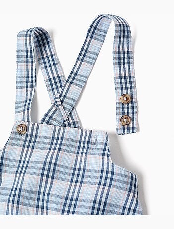 Body in cotone + tutina a quadri b&s