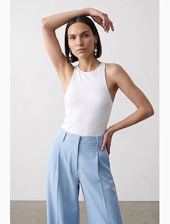 Body in jersey slim fit con scollo all’americana dilvin