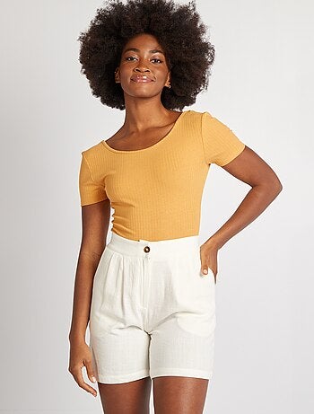 Body in maglia a coste