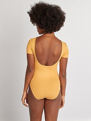 Body in maglia a coste