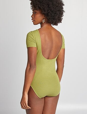 Body in maglia a coste
