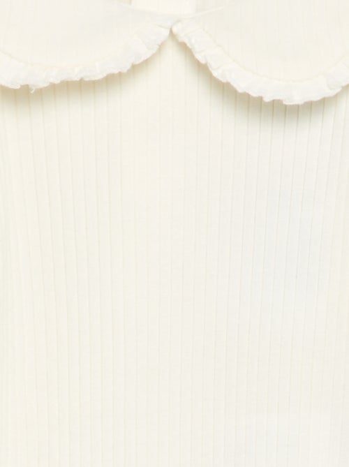 Body in maglia a costine con colletto Claudine - Kiabi