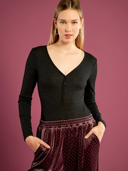 Body in maglia glitterata - Kiabi