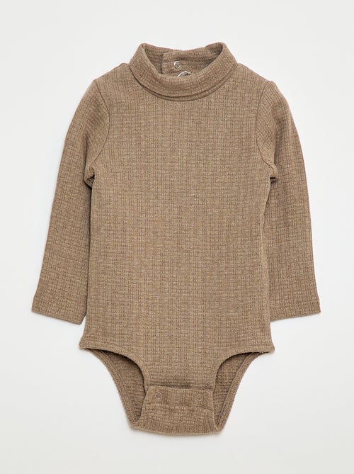 Body in maglia operata con collo alto - Kiabi