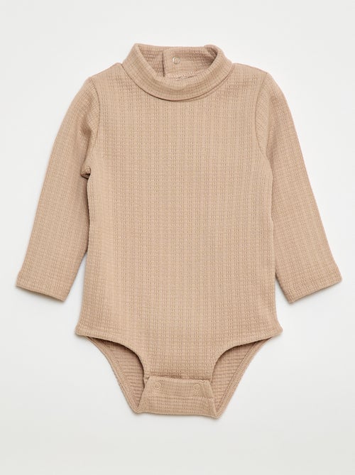 Body in maglia operata con collo alto - Kiabi