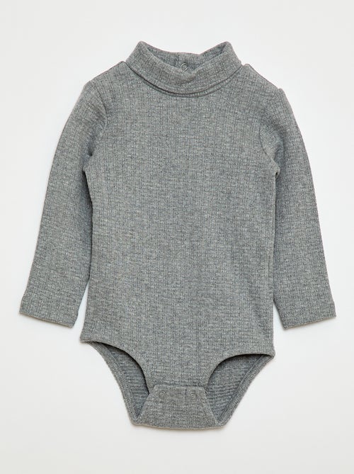 Body in maglia operata con collo alto - Kiabi