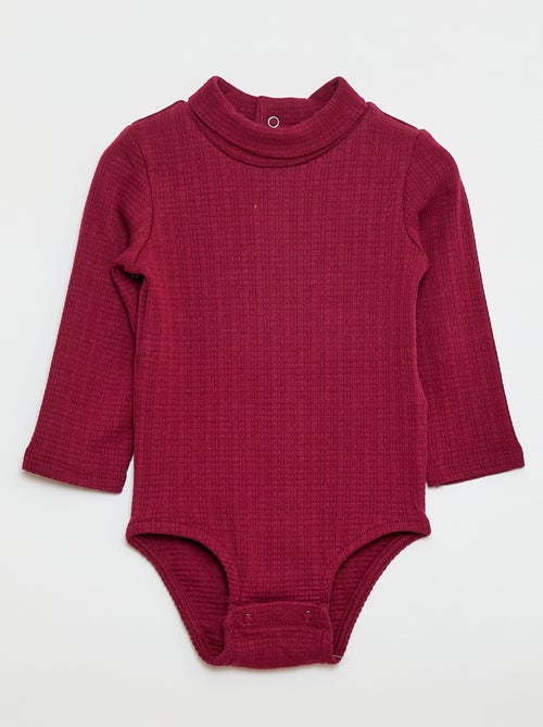 Body in maglia operata con collo alto - Kiabi