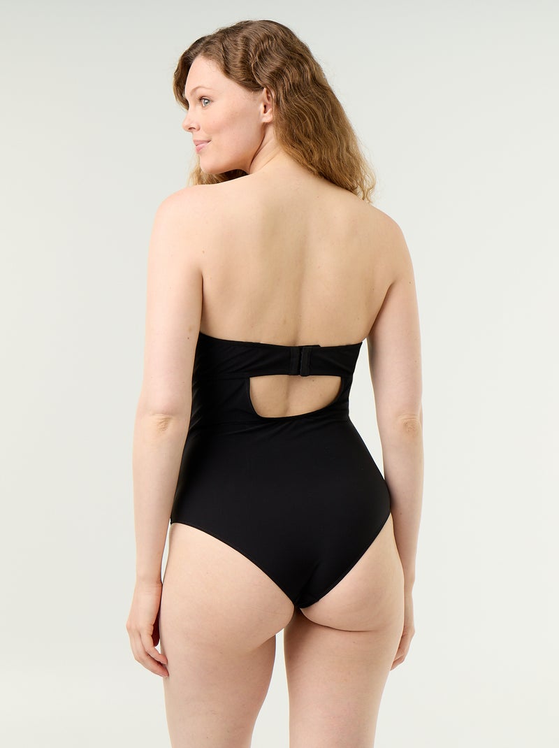 Body in microfibra con coppe integrate Nero - Kiabi