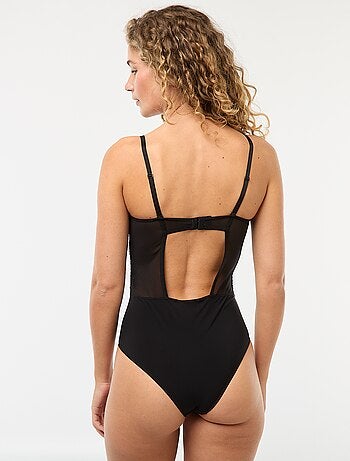 Body in paillettes con coppe integrate