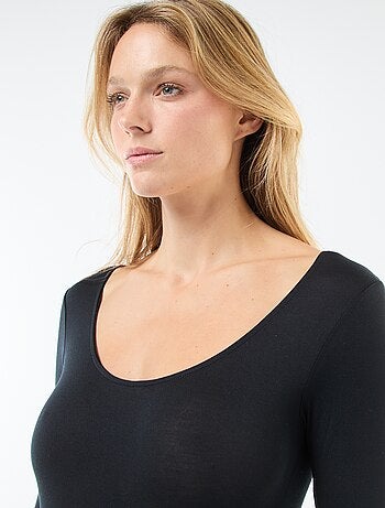 Body in tessuto stretch termico effetto seconda pelle