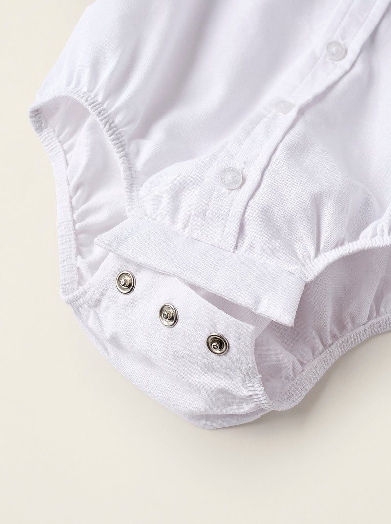Body incrociato in cotone Bianco - Kiabi