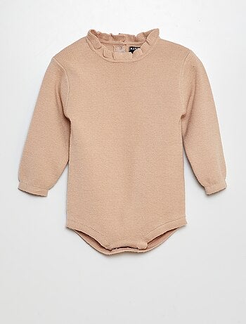 Body maglione collo con volant