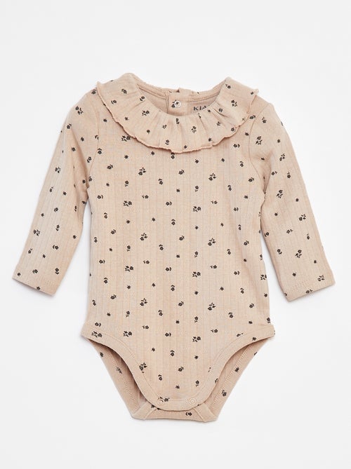 Body maniche lunghe con colletto arricciato - Kiabi