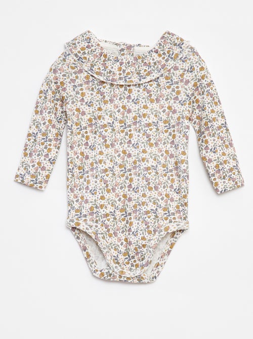 Body maniche lunghe con colletto arricciato - Kiabi