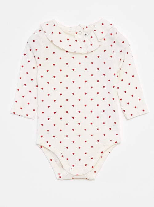 Body maniche lunghe con colletto arricciato - Kiabi