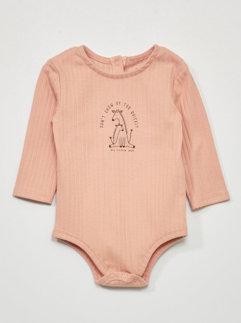 Body maniche lunghe ROSA - Kiabi
