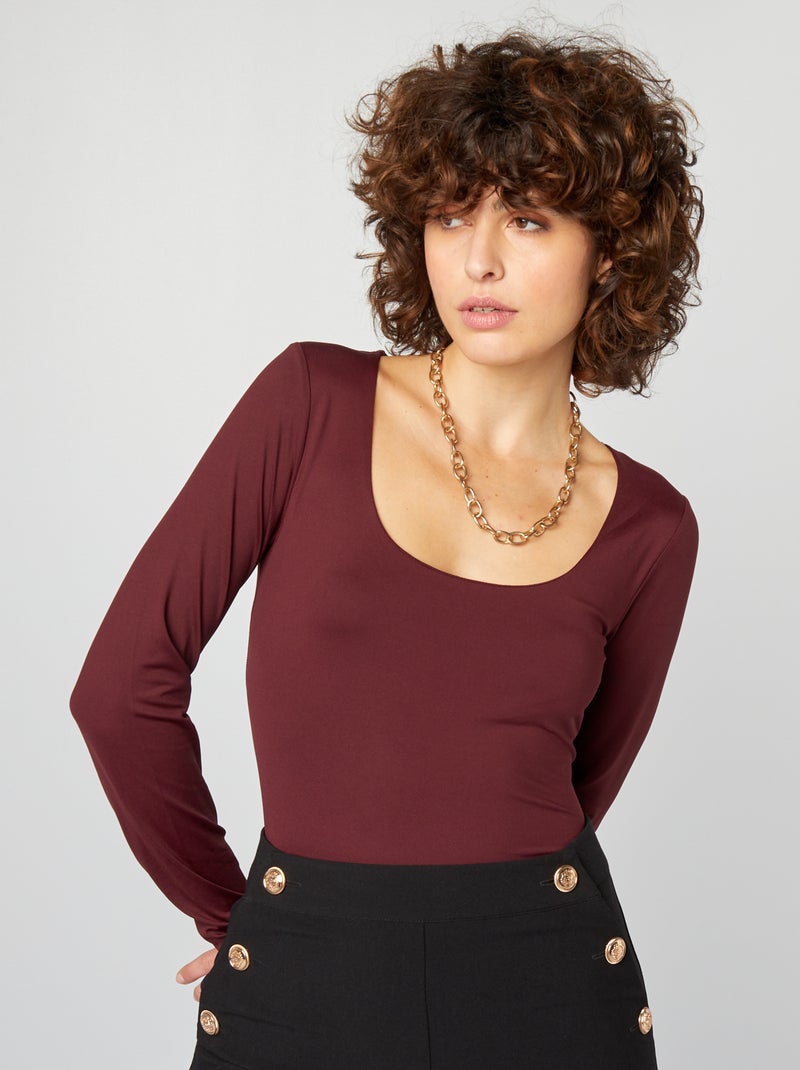 Body maniche lunghe rosso - Kiabi