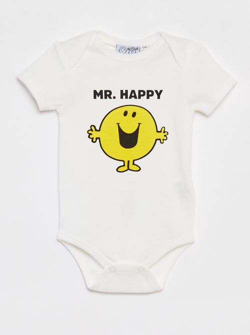 Body 'Monsieur Madame' - Happy' a maniche corte e collo all'americana - - Kiabi