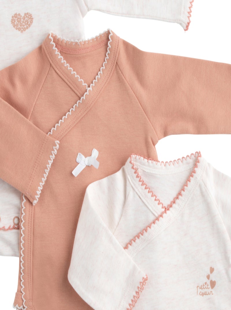 Body neonato a maniche lunghe in cotone – set da - SAUTHON Rosa - Kiabi