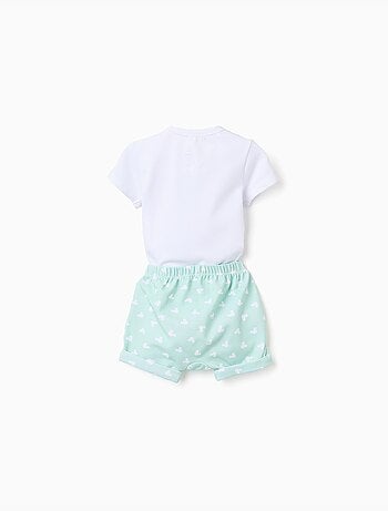 Body + pantaloncini stampato con Mickey