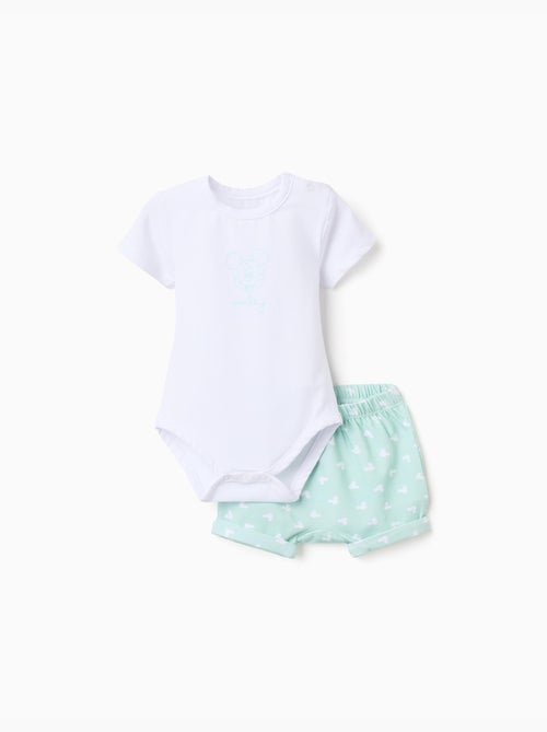 Body + pantaloncini stampato con Mickey - Kiabi
