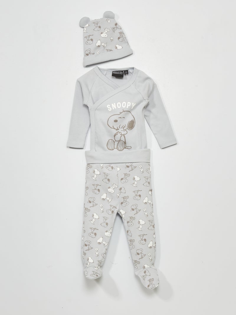 Body + pantaloni + berretto 'Snoopy' - 3 pezzi BLU - Kiabi