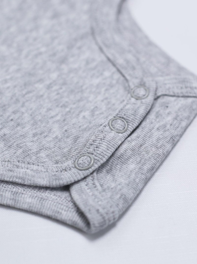 Body per bebè con apertura incrociata Grigio - Kiabi