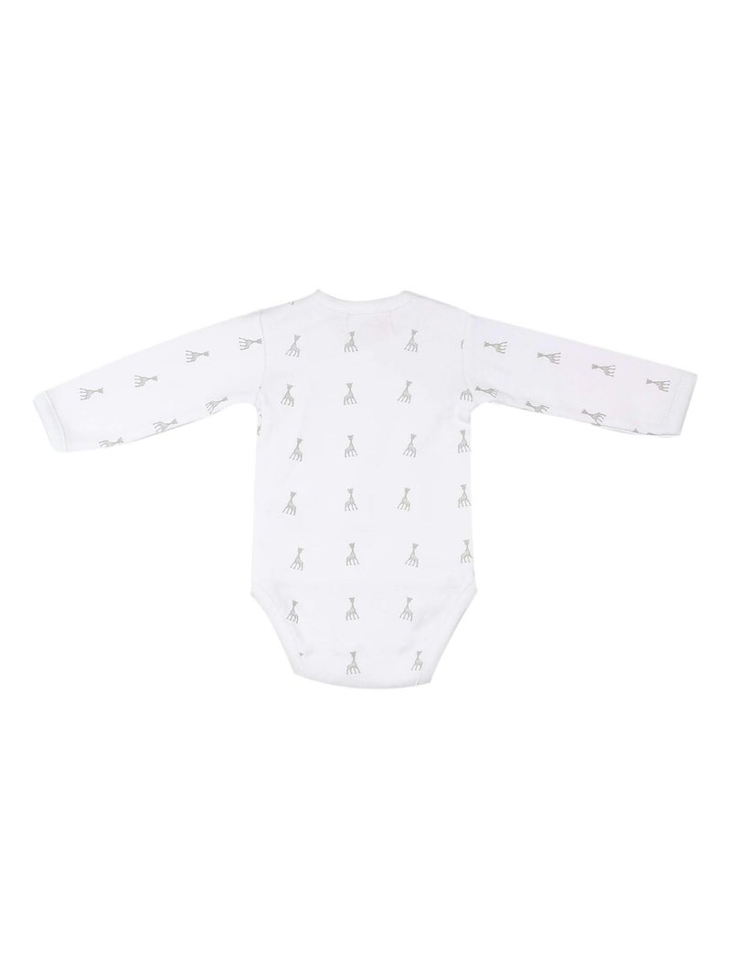 Body per bebè con apertura incrociata sophie la girafe® Bianco - Kiabi
