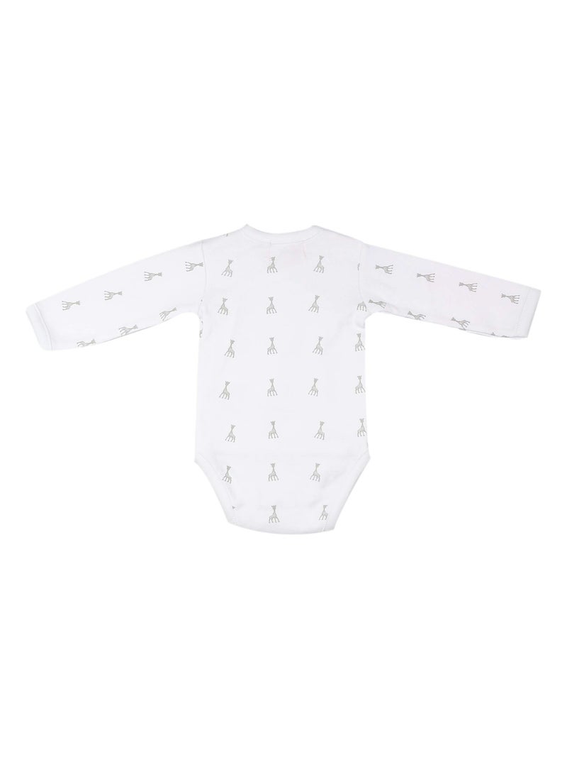 Body per bebè con apertura incrociata sophie la girafe® Bianco - Kiabi