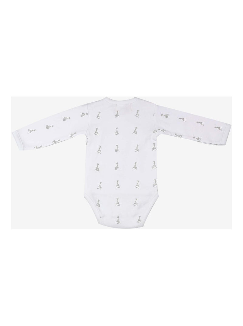 Body per bebè con apertura incrociata sophie la girafe® Bianco - Kiabi