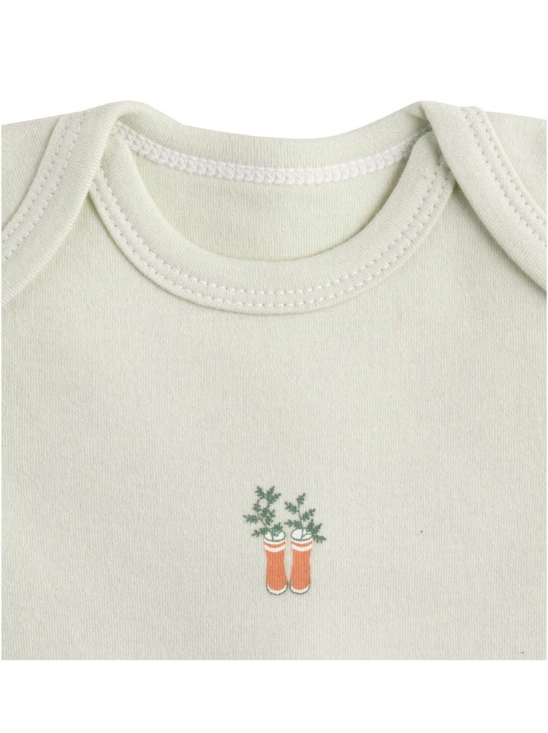 Body per neonati in cotone a maniche corte, confezione da 3 - sauthon Bianco Verde - Kiabi