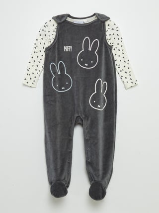 Body + pigiama in velluto Miffy - 2 pezzi