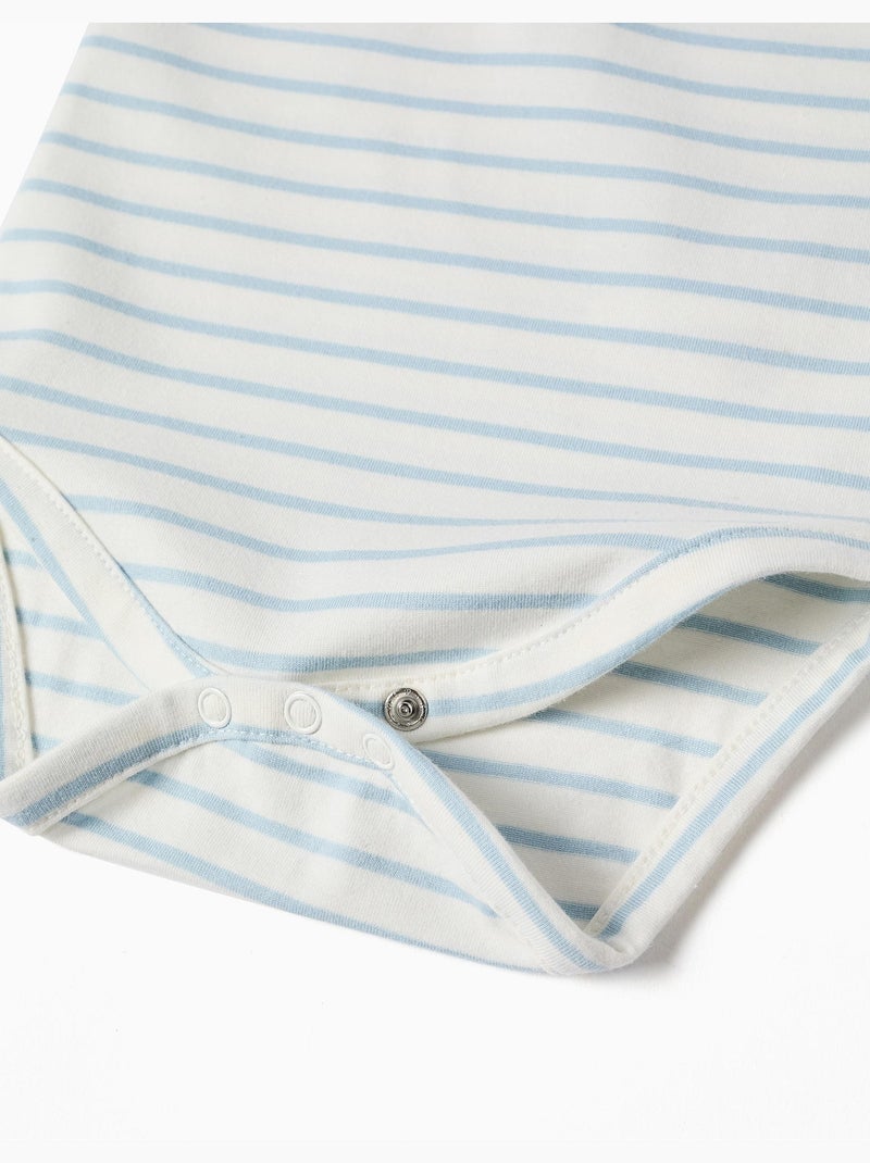 Body polo a manica lunga a righe Beige chiaro - Kiabi
